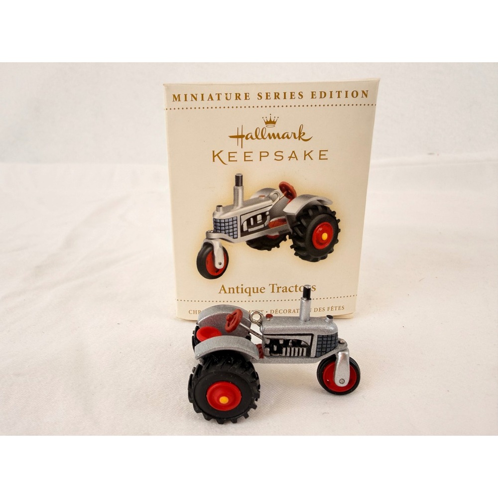 Hallmark Keepsake 2006 Antique Tractors Miniature Series Ornament QXM2143 Silver